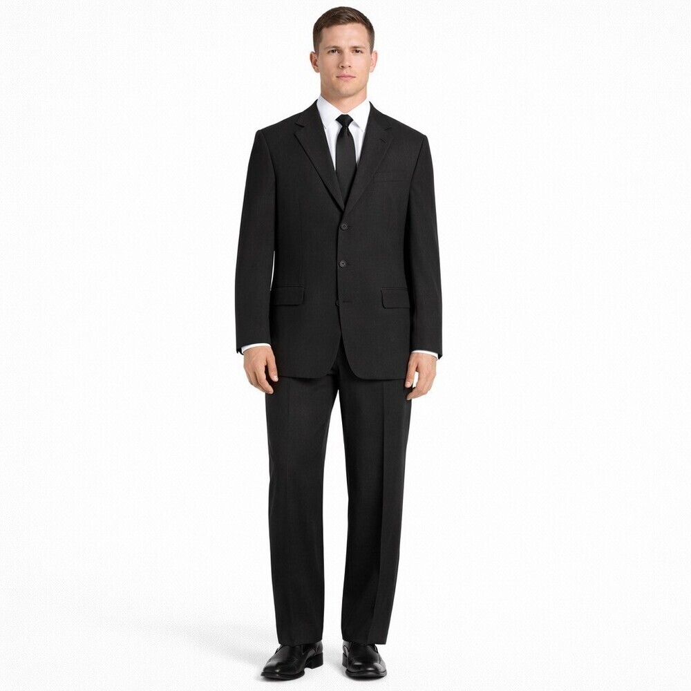 Ermenegildo Zegna  mens suit Dark Gray wool Jacket Pants Size 54R 44R